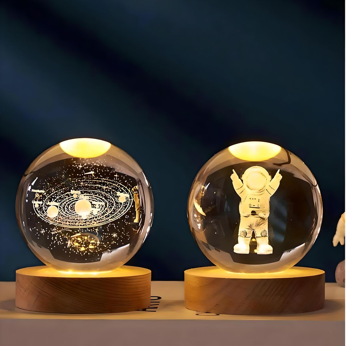 GENERICO - ESFERA DE CRISTAL LÁMPARA LED ADORNO ASTRONAUTA GIGANTE DECORATIVO 3D