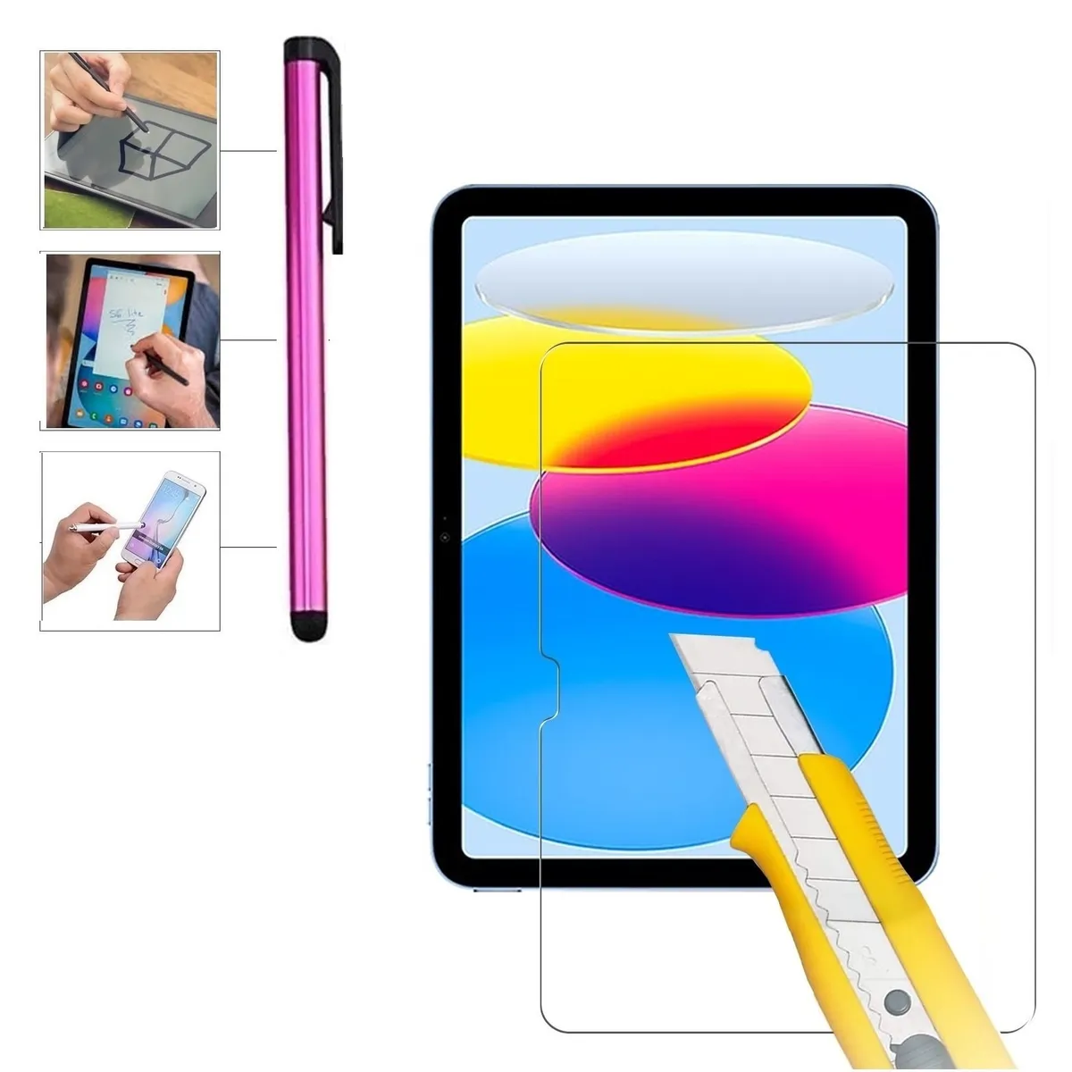 GENERICO - Mica de Vidrio + Lapiz Tactil P para iPad 10ma Gen 10.9 A2696 A2757