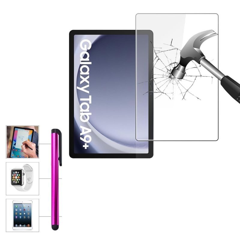 GENERICO - Mica de Vidrio + Lapiz M para Samsung Tab A9 Plus 11 SM-X210 X215 X216