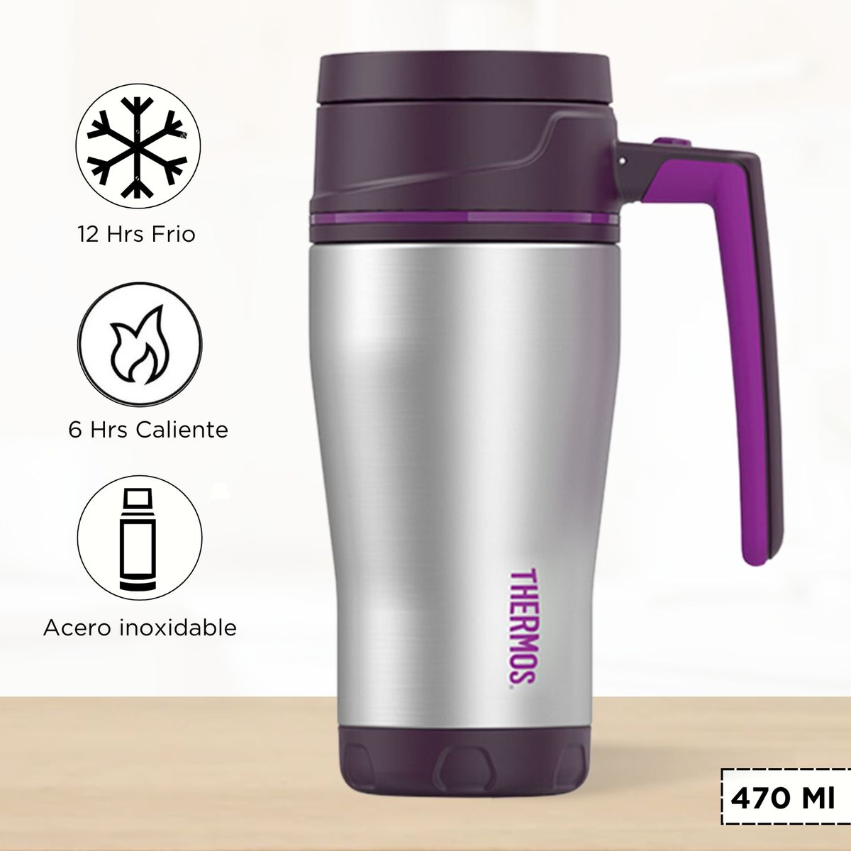 THERMOS - Taza Termica Asto 470 ml Morado