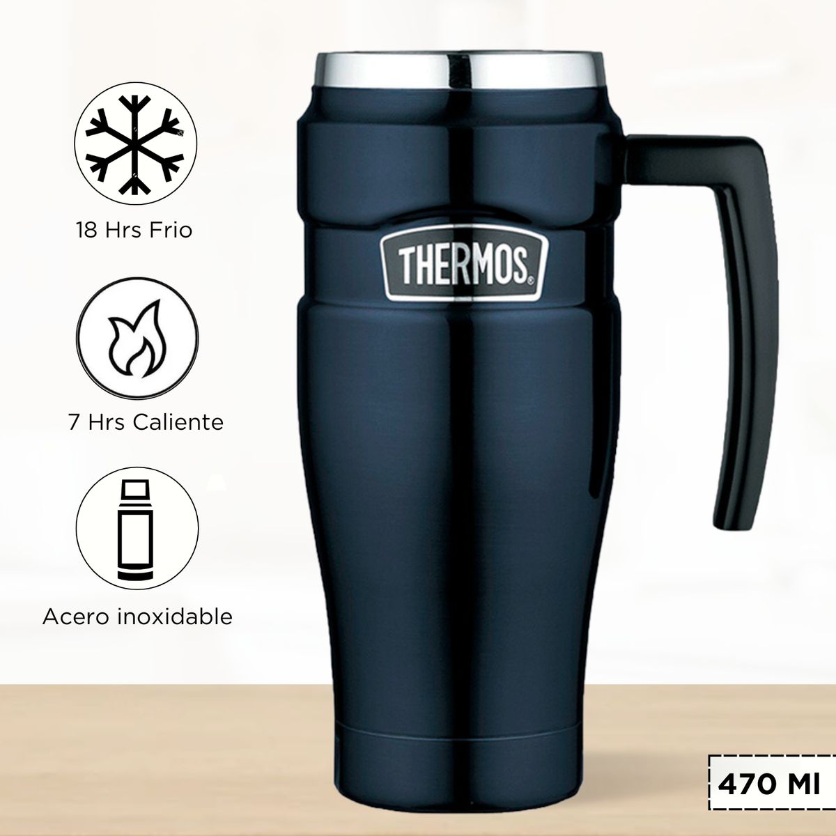 THERMOS - Taza Termica King 470 Ml Azul