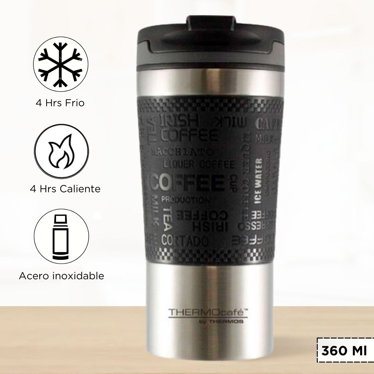 THERMOS - Taza Termica Mug Barista 360 Ml Negro