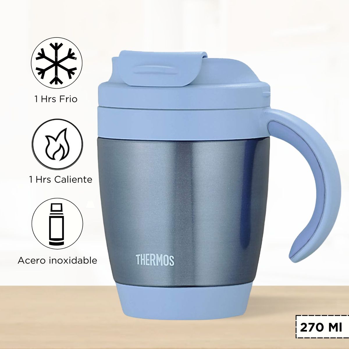 THERMOS - Taza Termica Mug Thermos 270 Ml Azul