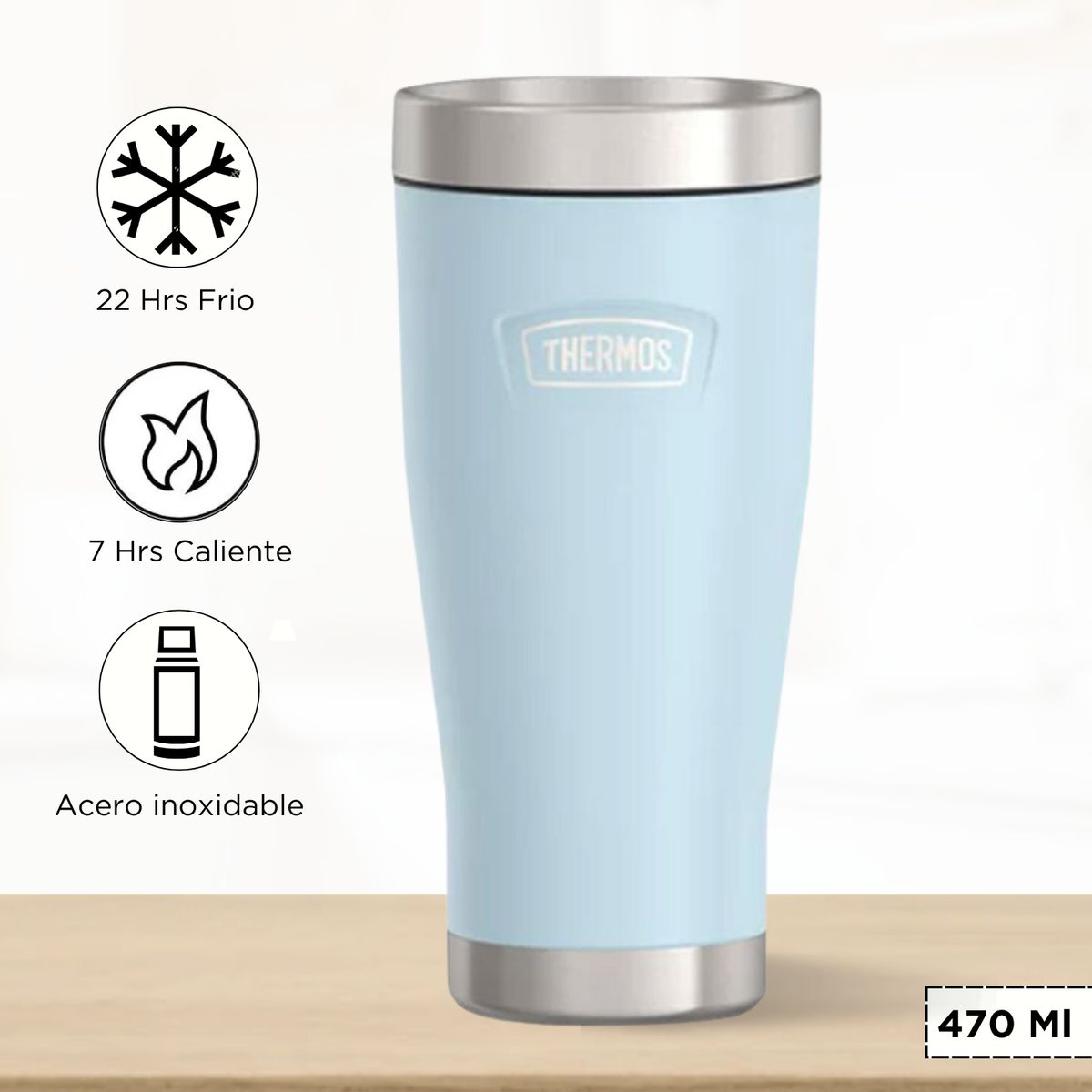 THERMOS - Taza Termica Mug Icon 470 ml Celeste