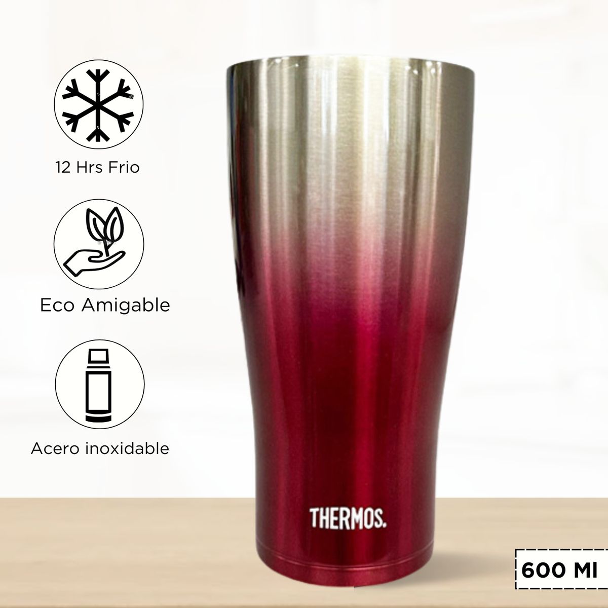 THERMOS - Taza Termica Cool Hot 600 Ml Rojo
