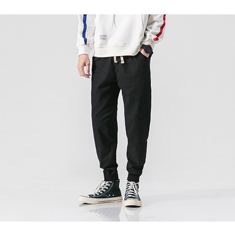 ZIMRAHYG - Hombre Streetwear Cintas Bolsillos Pantalón Cargo Harén Slim