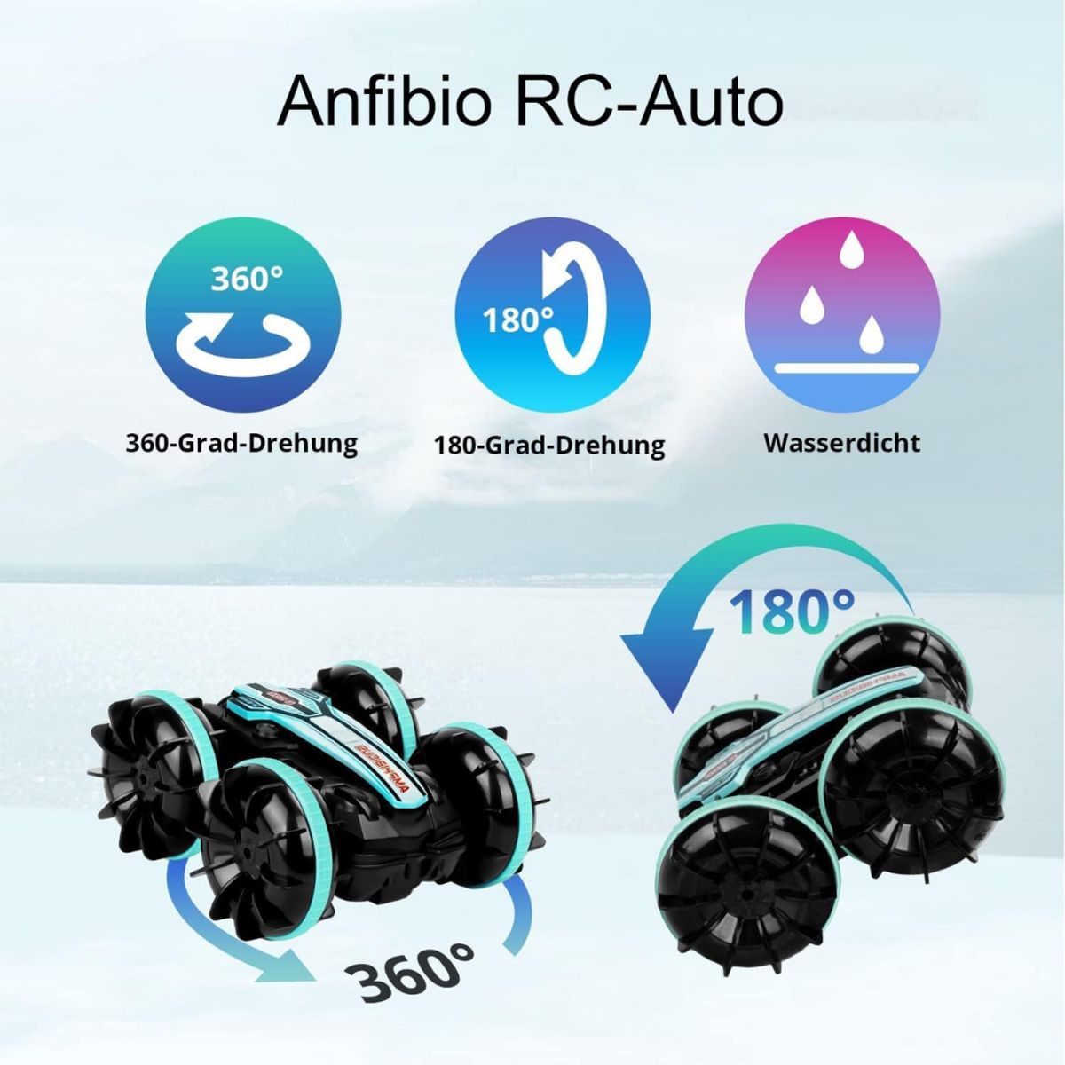 GENERICO - CARRO ANFIBIO A CONTROL REMOTO RESISTENTE AL AGUA