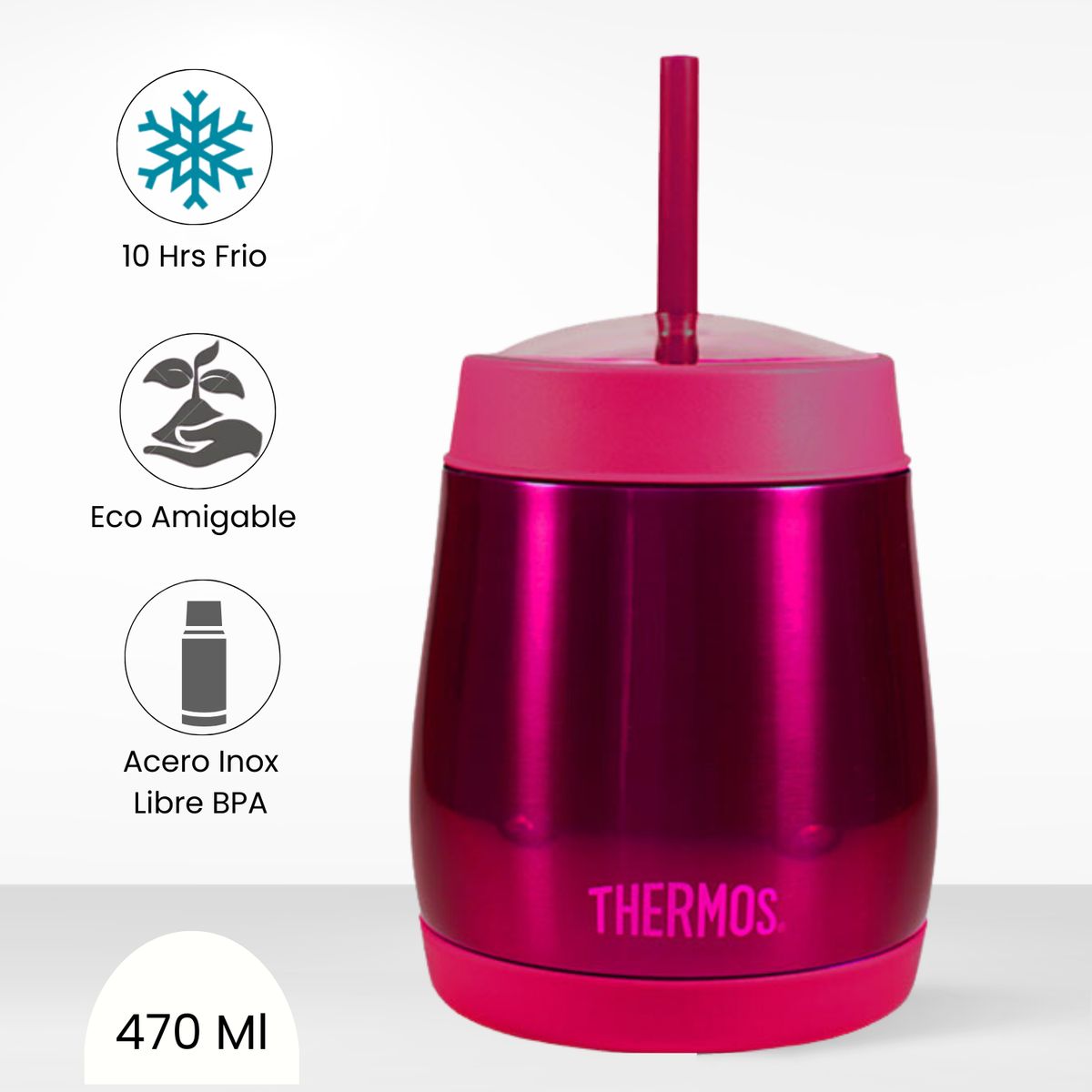 THERMOS - Taza Termica Frape 470 ml Rosado