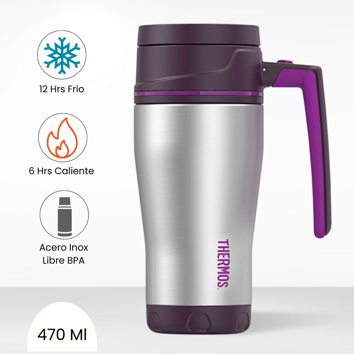 THERMOS - Taza Termica Asto 470 ml Morado