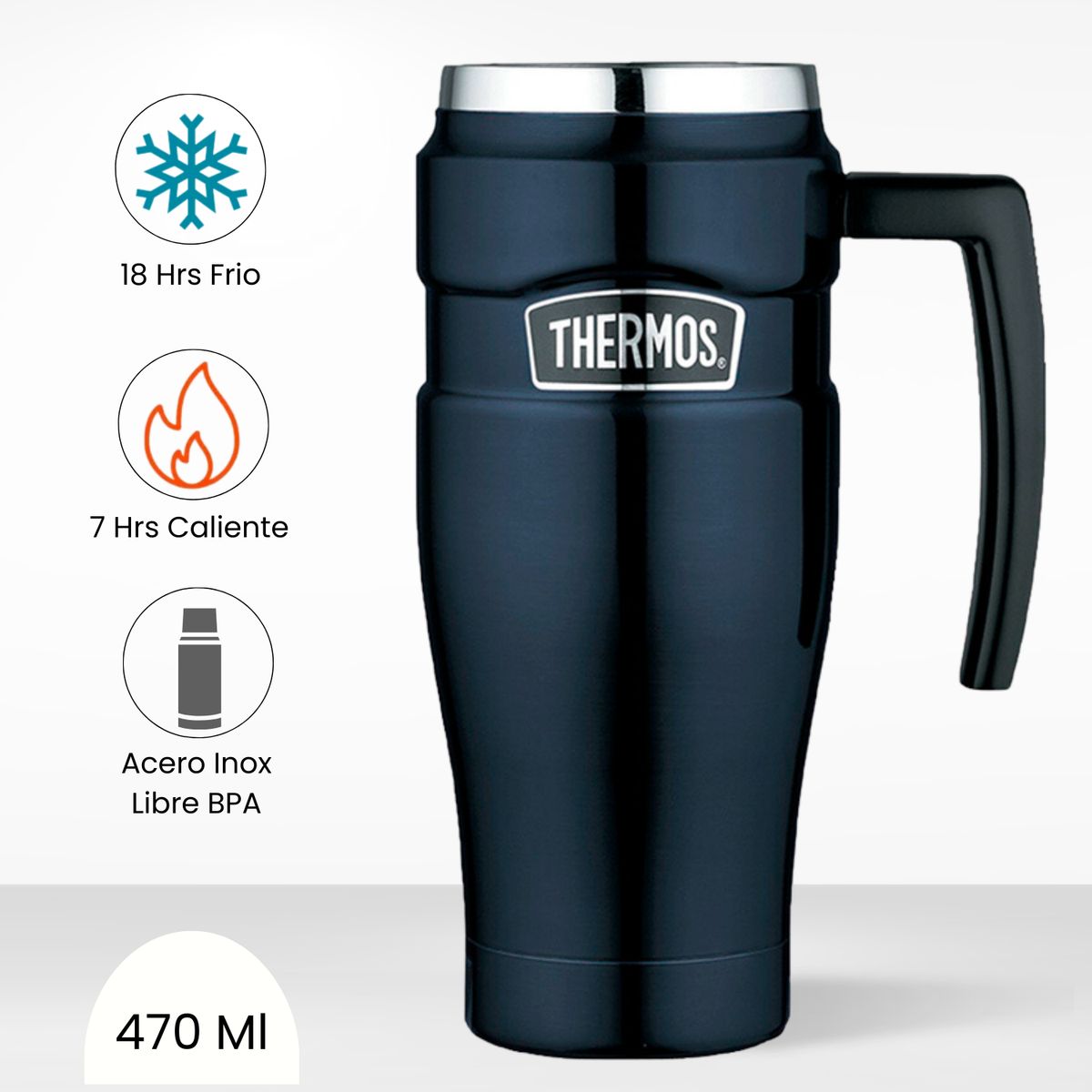 THERMOS - Taza Termica King 470 Ml Azul