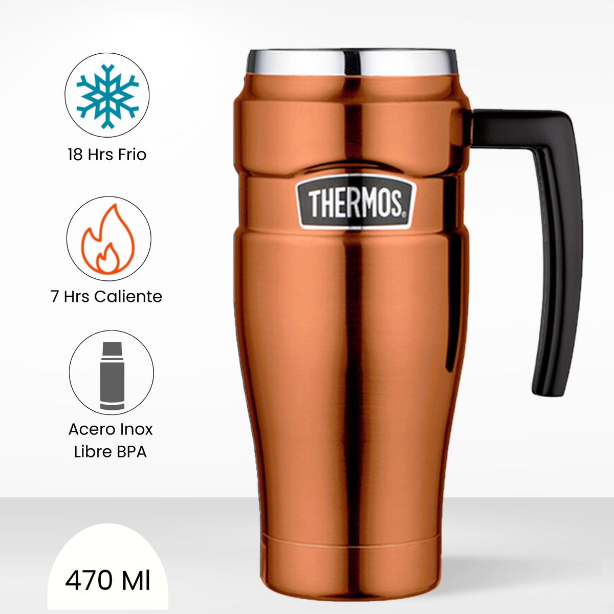 THERMOS - Taza Termica King 470 Ml Dorado