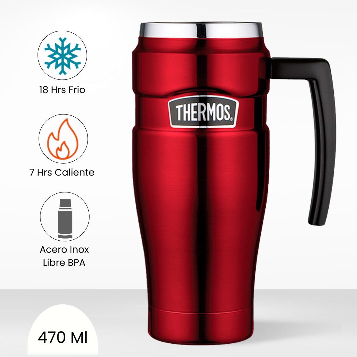 THERMOS - Taza Termica King 470 Ml Rojo