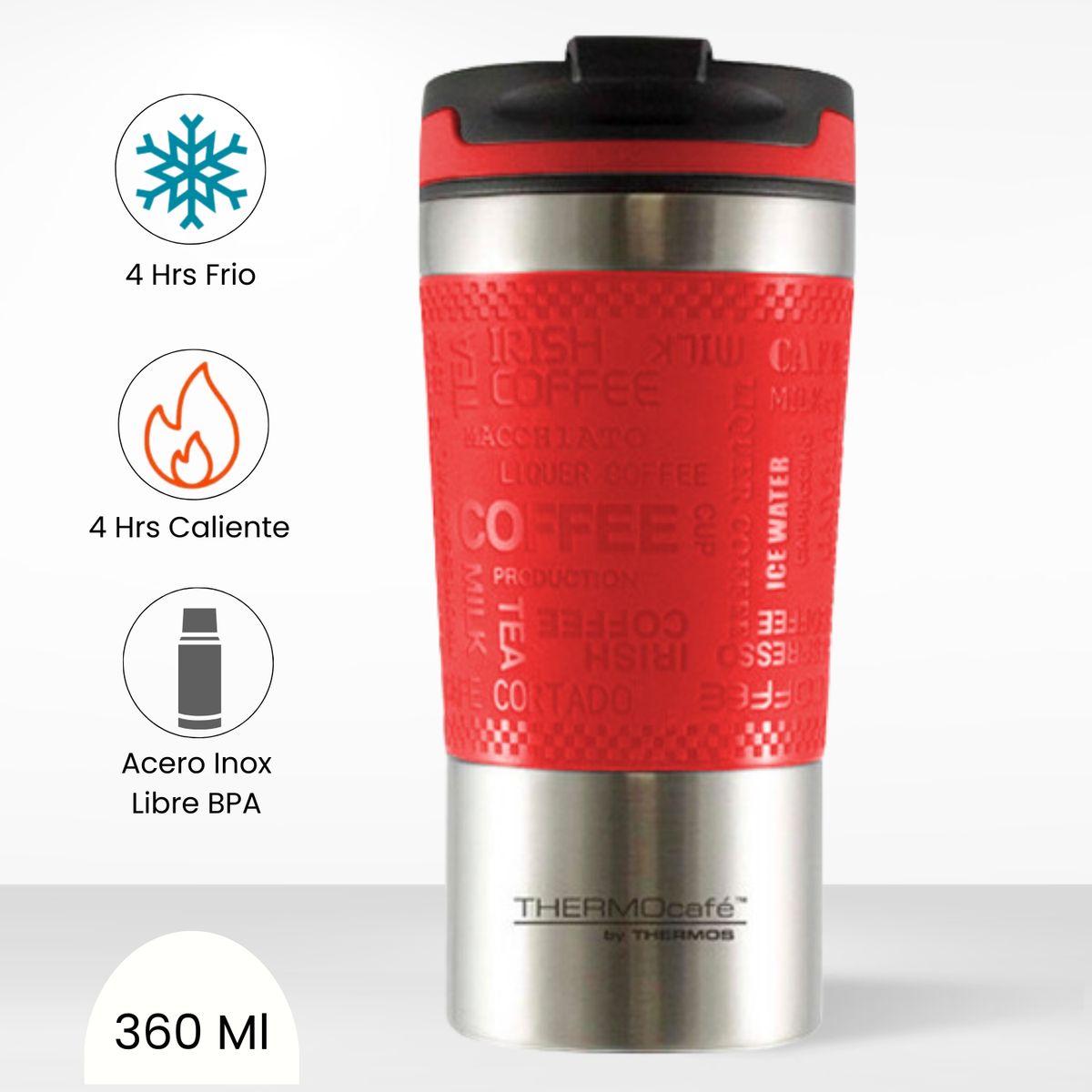 THERMOS - Taza Termica Mug Barista 360 Ml Rojo