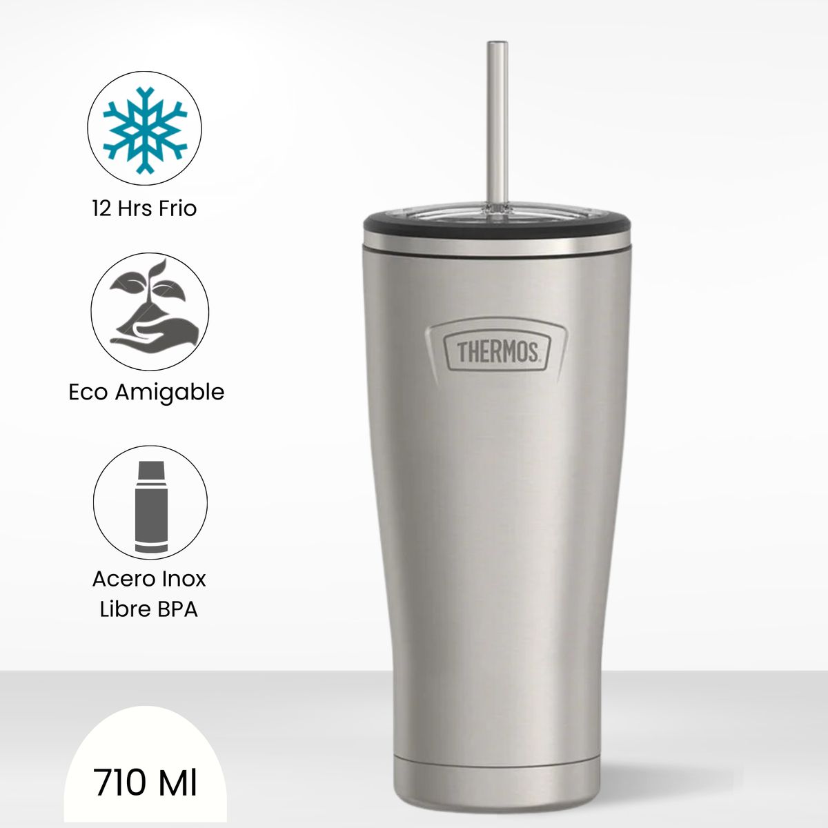 THERMOS - Taza Termica con Sorbete Icon 710 Ml Gris