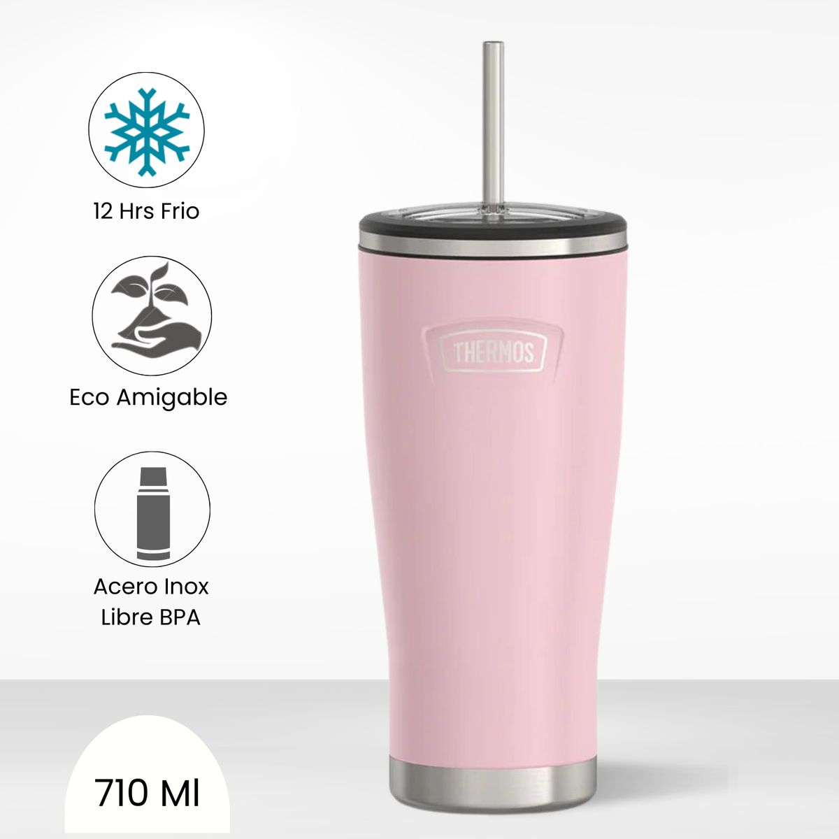 THERMOS - Taza Termica con Sorbete Icon 710 Ml Rosado