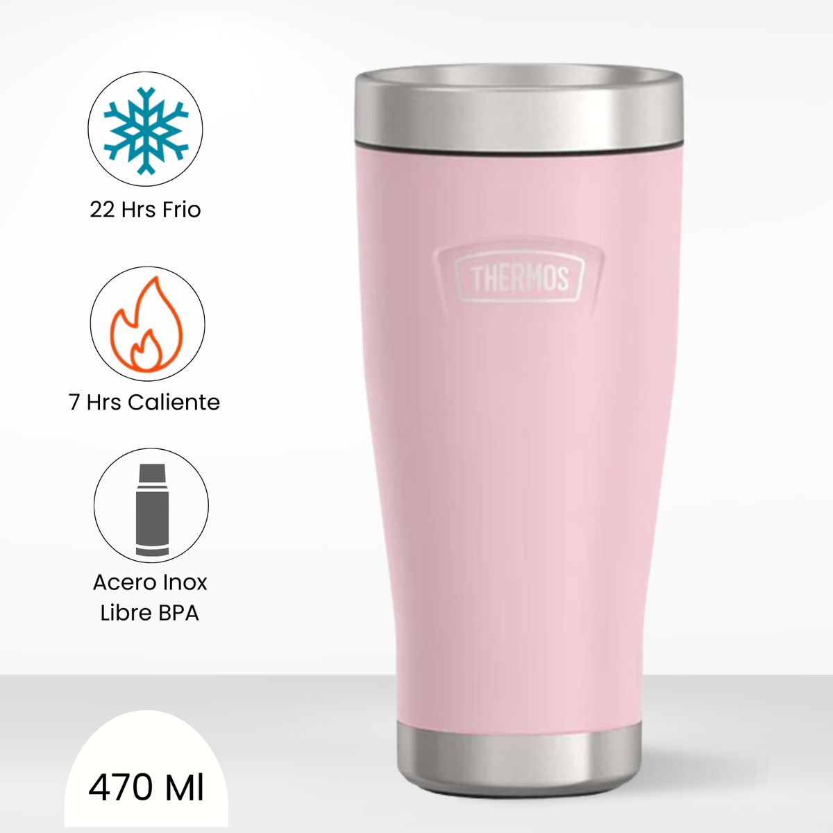 THERMOS - Taza Termica Mug Icon 470 ml Rosado
