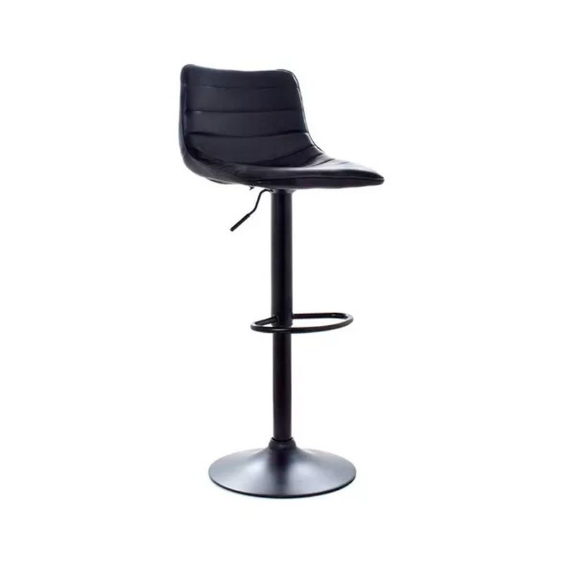 OFIDEAS - Banco de Bar Regulable en Altura Color Negro Patrick Ofideas