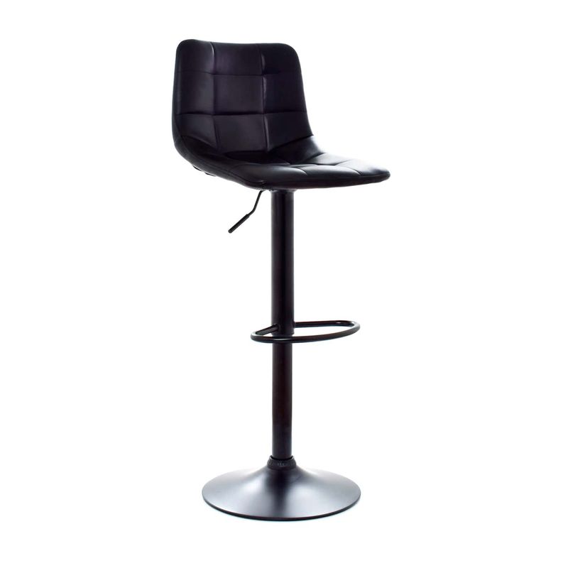 OFIDEAS - Banco de Bar Regulable en Altura Color Negro Jack Ofideas