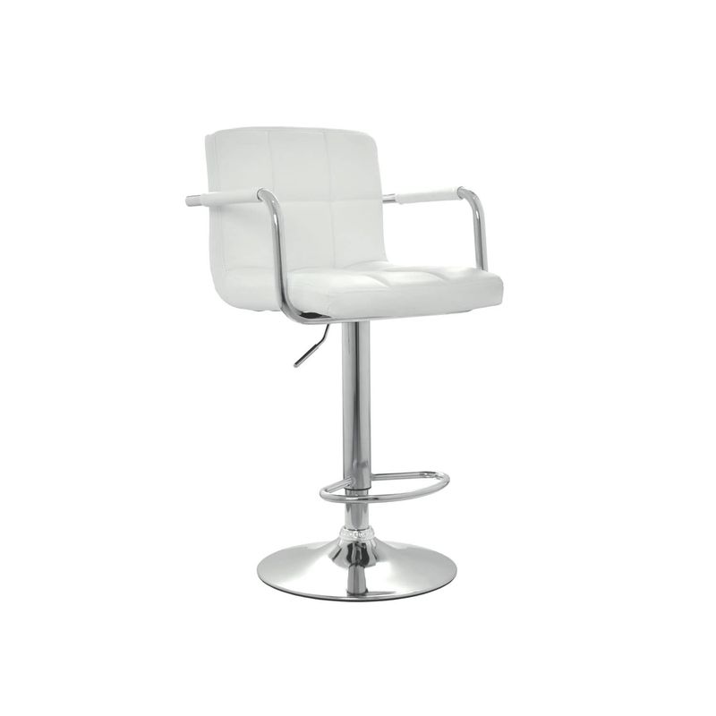 OFIDEAS - Banco Para Bar Nill Con Brazos Giratorio Blanco Ofideas