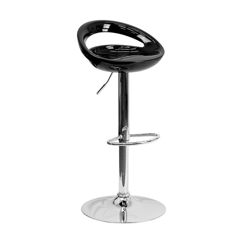 OFIDEAS - Silla Para Bar Regulable En Altura Aster De Fibra Negro Ofideas