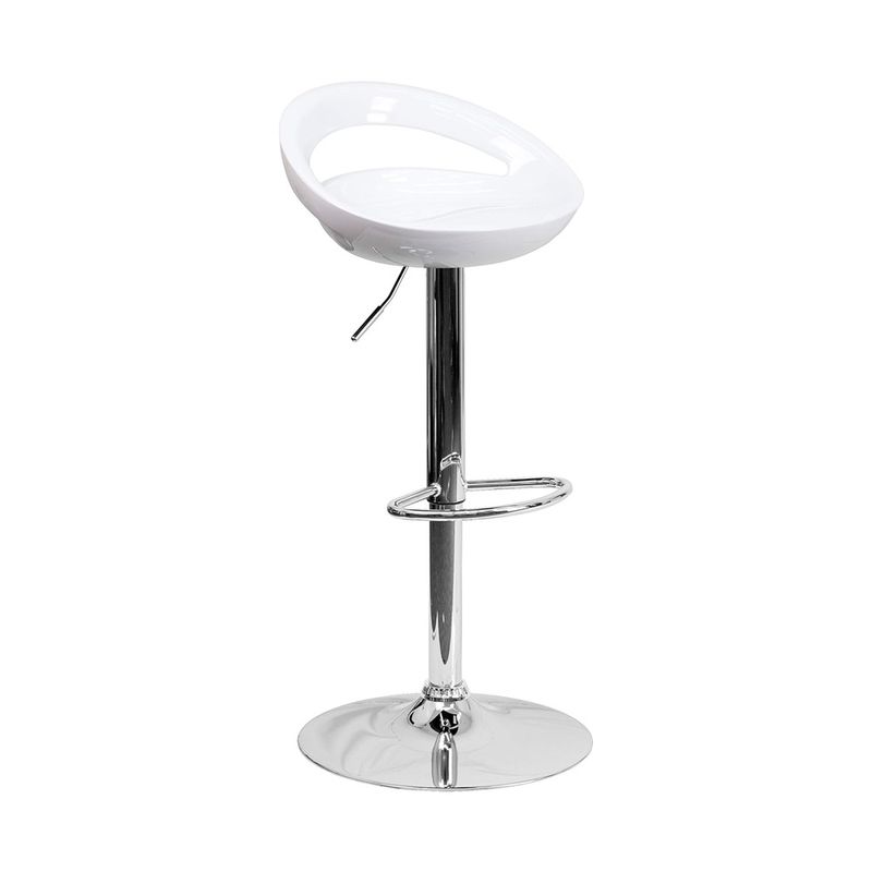 OFIDEAS - Silla Para Bar Regulable En Altura Aster De Fibra Blanco Ofideas