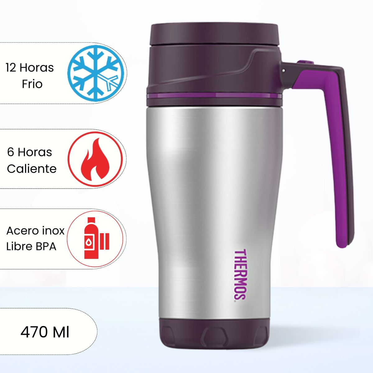 THERMOS - Taza Termica Asto 470 ml Morado