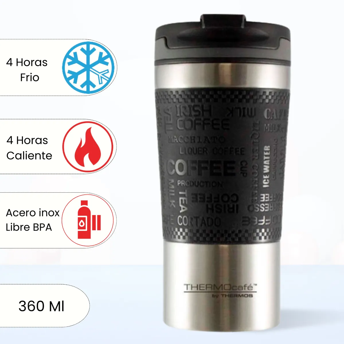 THERMOS - Taza Termica Mug Barista 360 Ml Negro