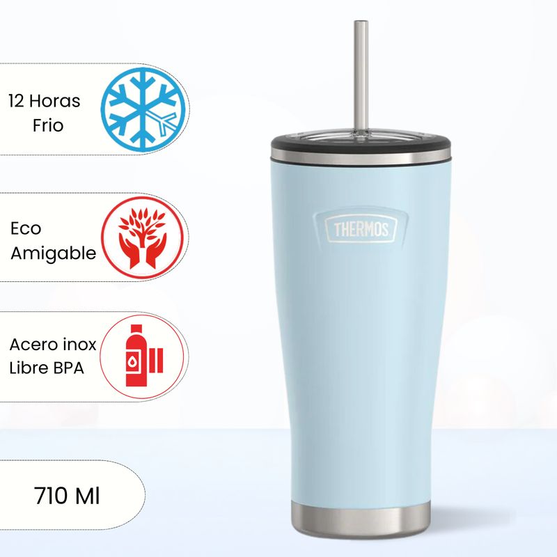 THERMOS - Taza Termica con Sorbete Icon 710 Ml Celeste