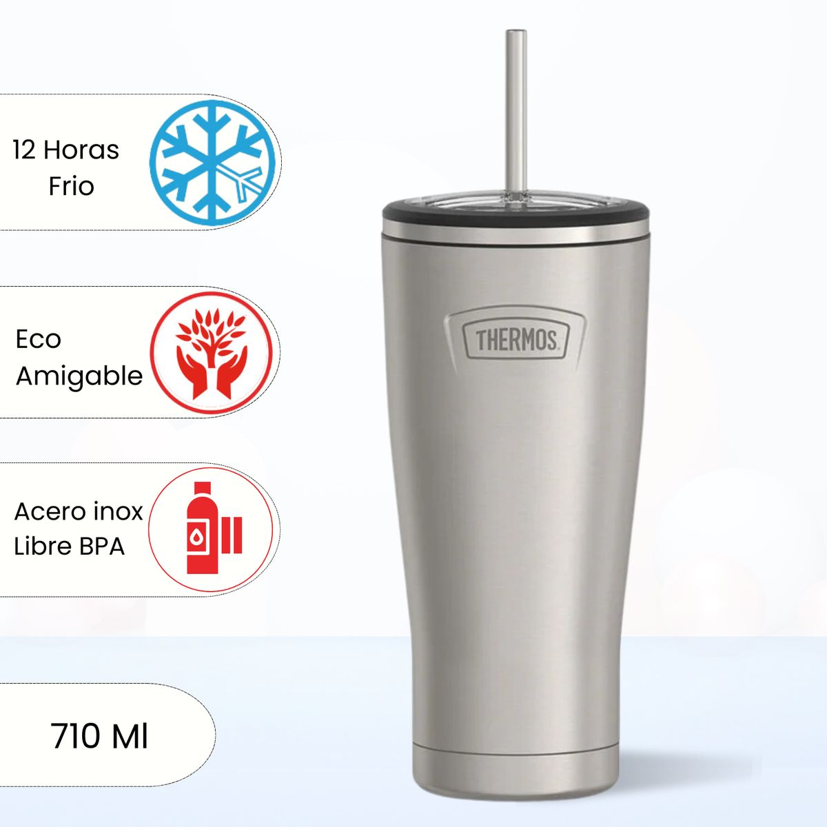 THERMOS - Taza Termica con Sorbete Icon 710 Ml Gris