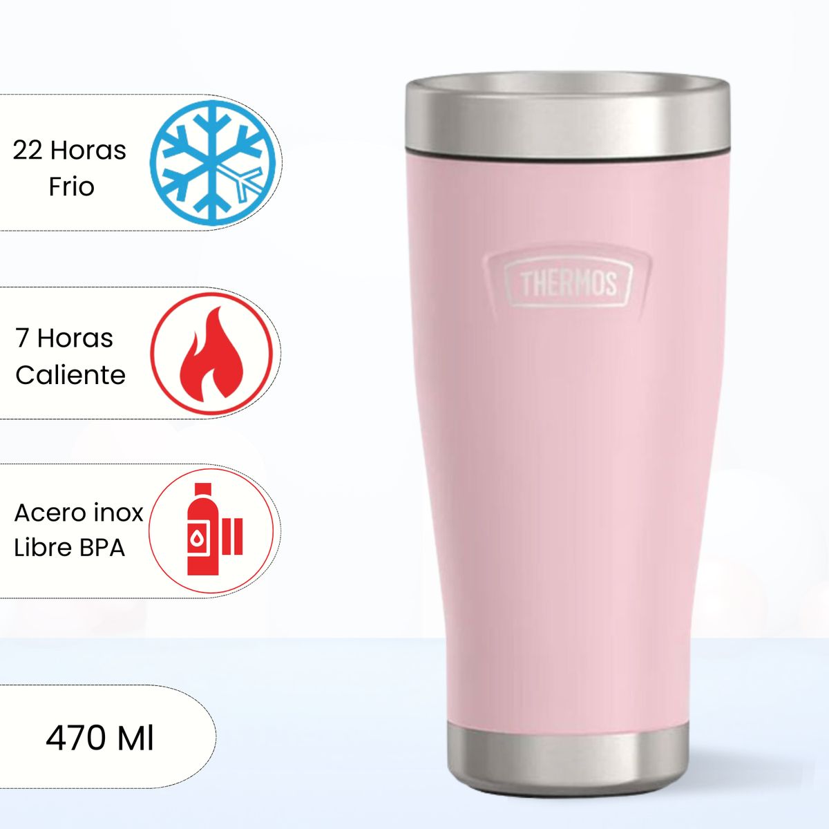 THERMOS - Taza Termica Mug Icon 470 ml Rosado