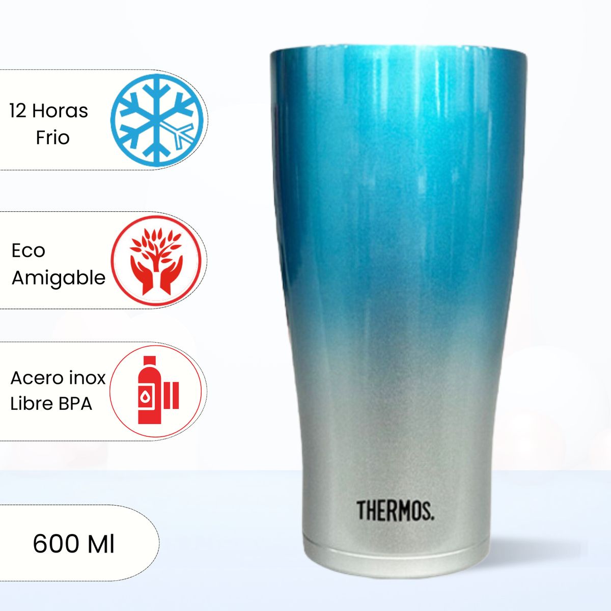 THERMOS - Taza Termica Cool Hot 600 Ml Celeste