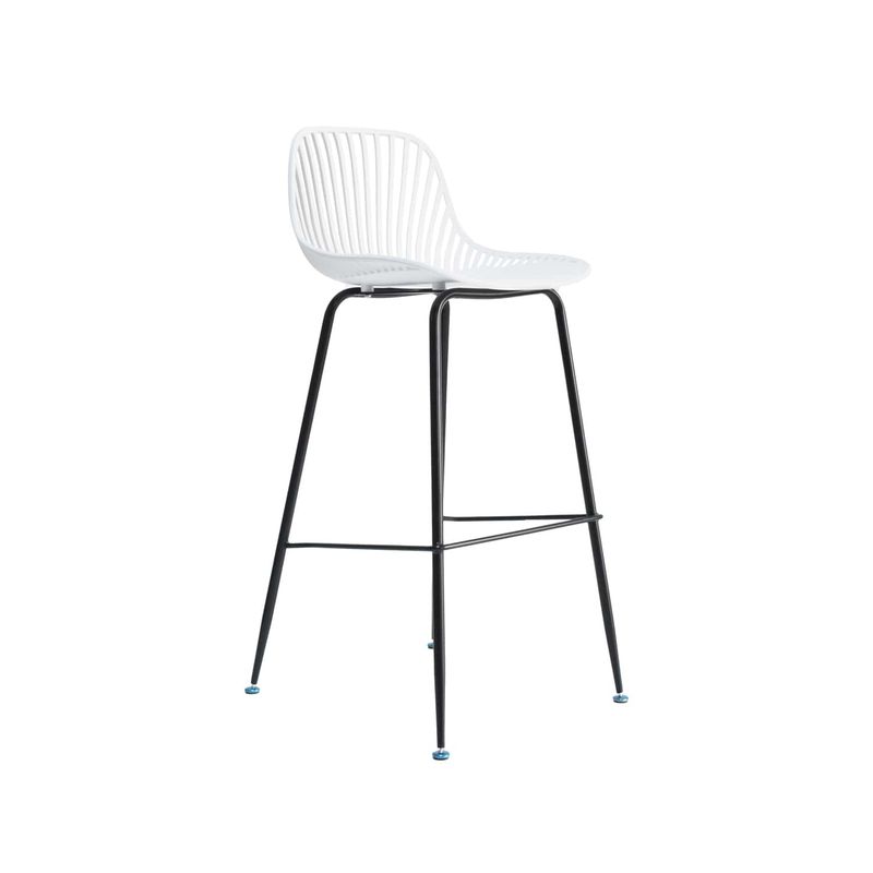 OFIDEAS - Silla Para Bar Fija Ikara Reposapies Blanco Ofideas