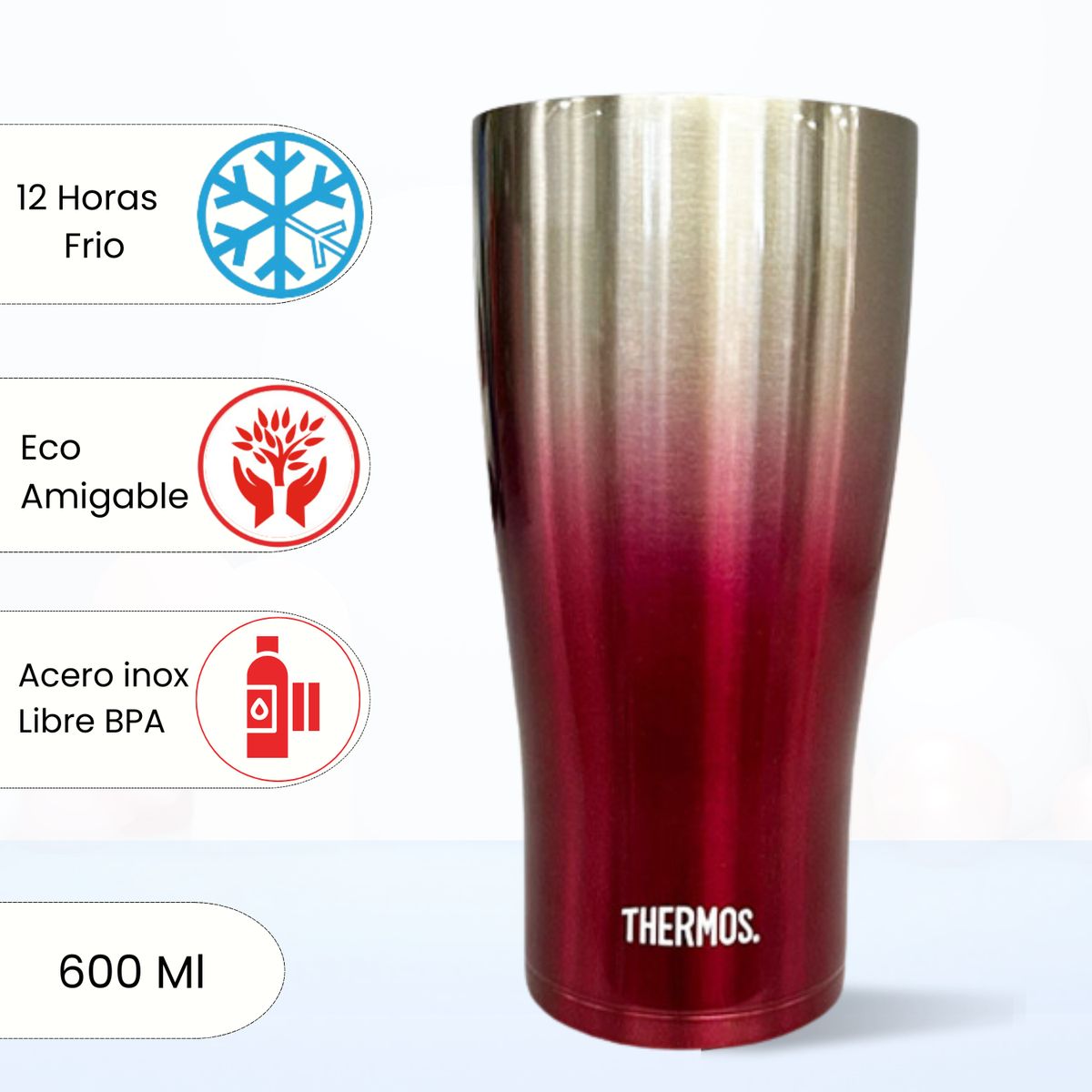 THERMOS - Taza Termica Cool Hot 600 Ml Rojo