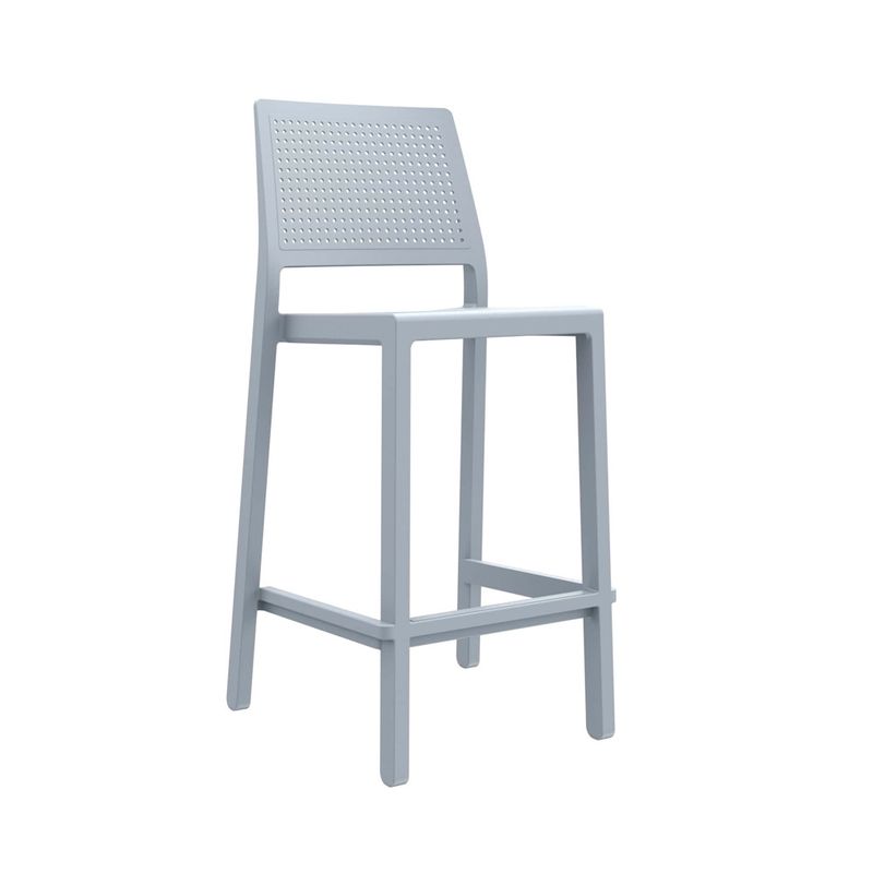 OFIDEAS - Silla Para Bar Fija Emi 65 cm Gris Ofideas