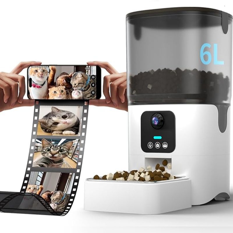 GENERICO - Alimentador Automatico Mascotas con Camara Full HD