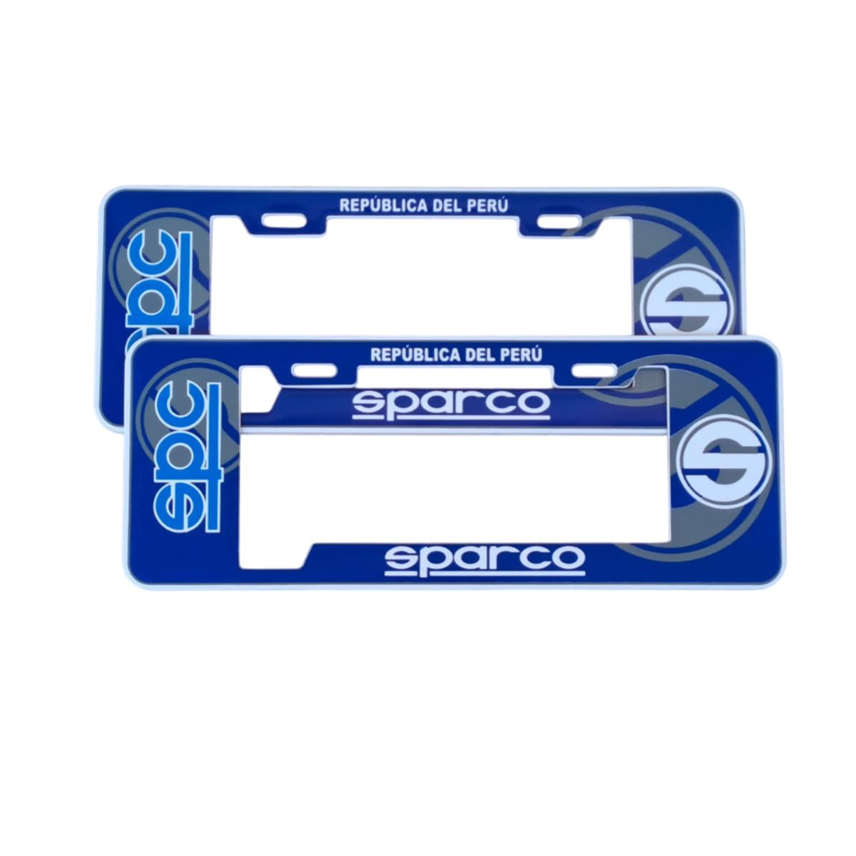 GENERICO - Porta Placa Modelo Europeo Sparco Azul