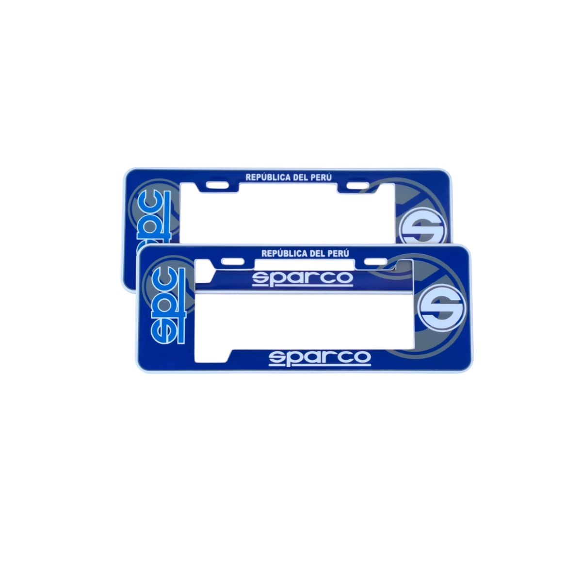 GENERICO - Porta Placa Modelo Europeo Sparco Azul