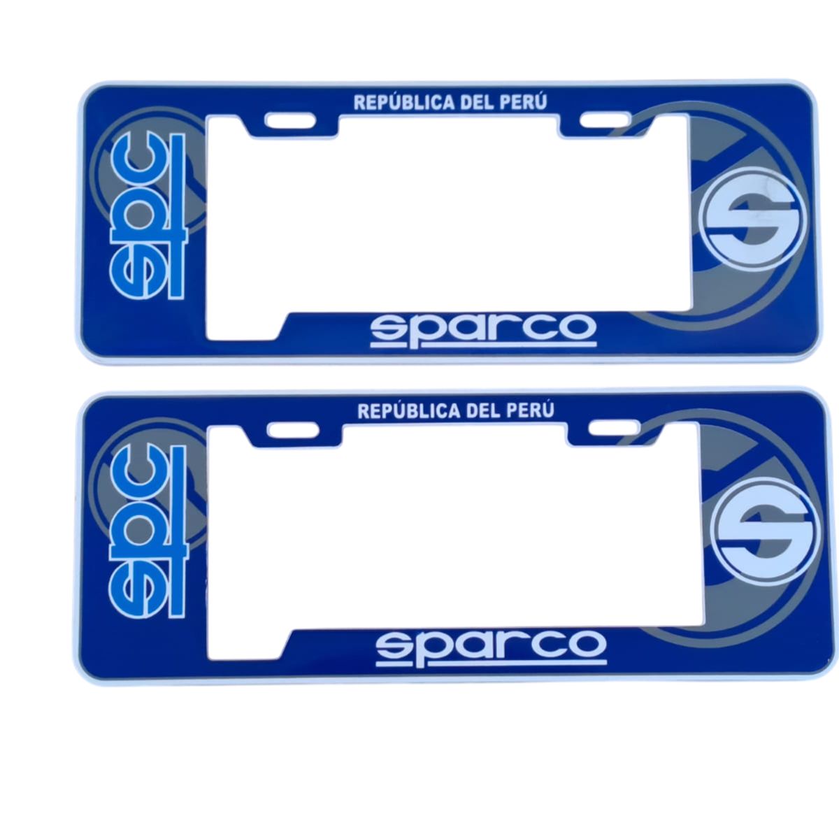 GENERICO - Porta Placa Modelo Europeo Sparco Azul