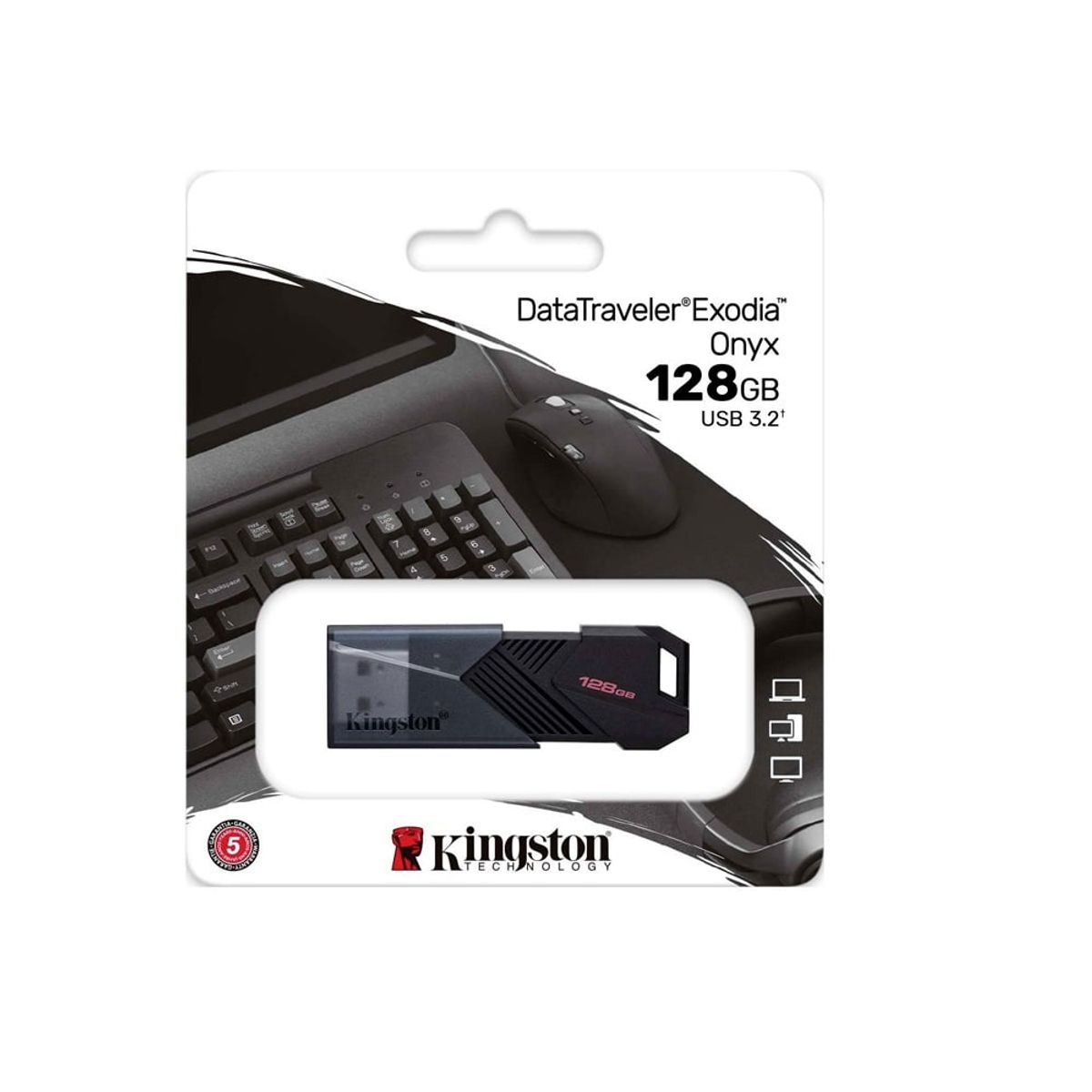 KINGSTON - Memoria USB Kingston DT Exodia Onyx 128GB USB 3.2 Gen1 Negro