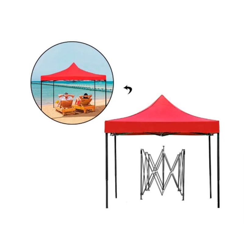 GENERICO - Toldo Plegable Impermeable Rojo