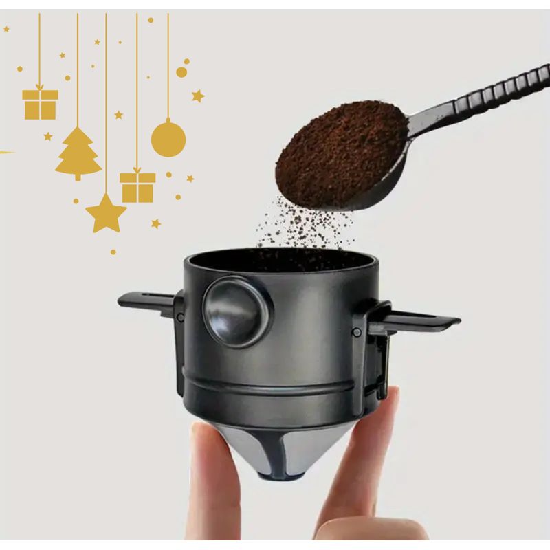 GENERICO - Filtro de café portátil de acero inoxidable reutilizable