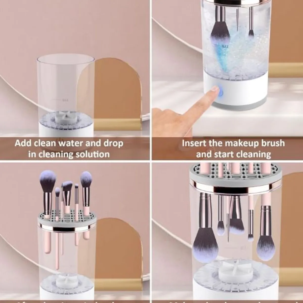 GENERICO - Limpiador de Brochas Eléctrico USB