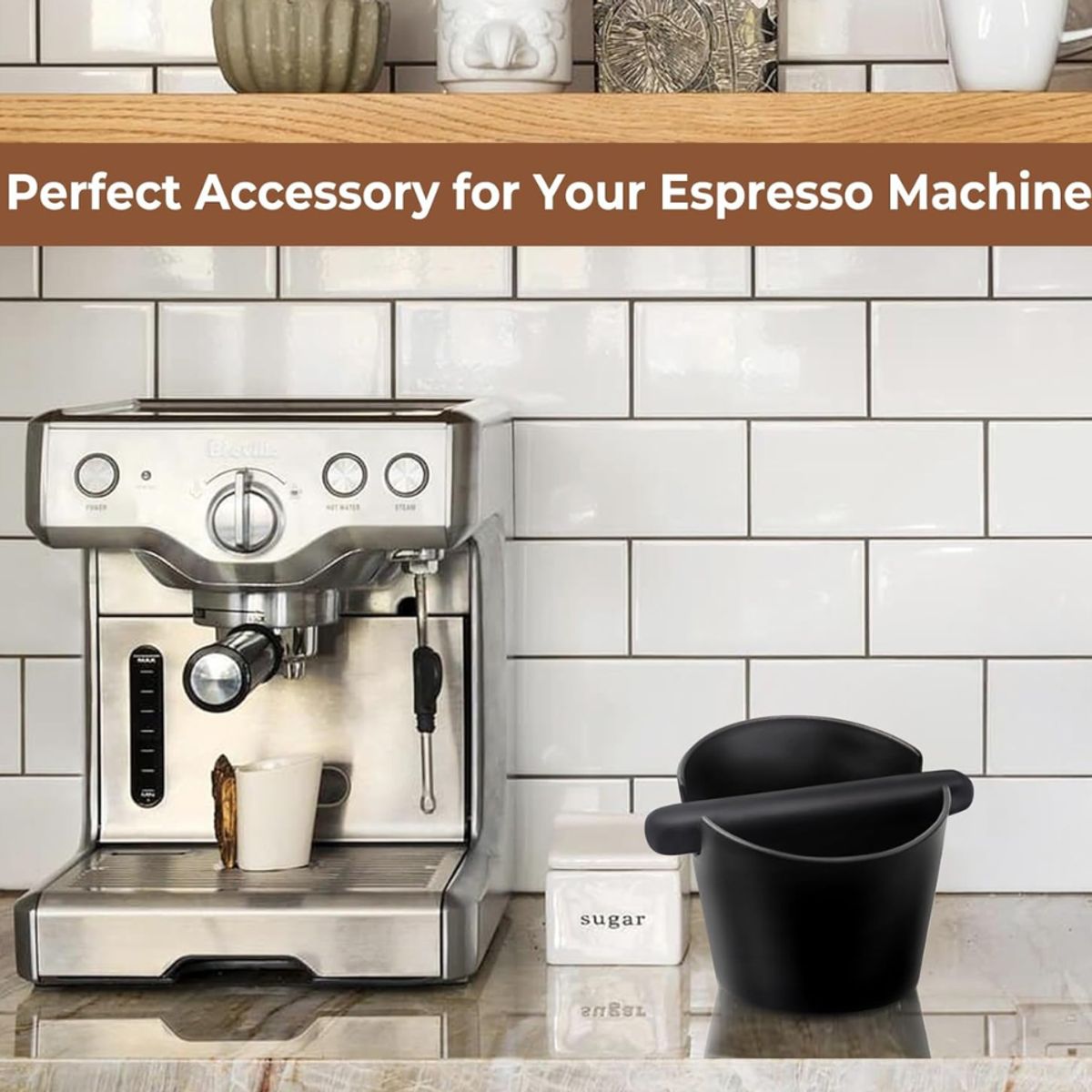 GENERICO - Recipiente para Residuos de Café en Color Negro Knock Box