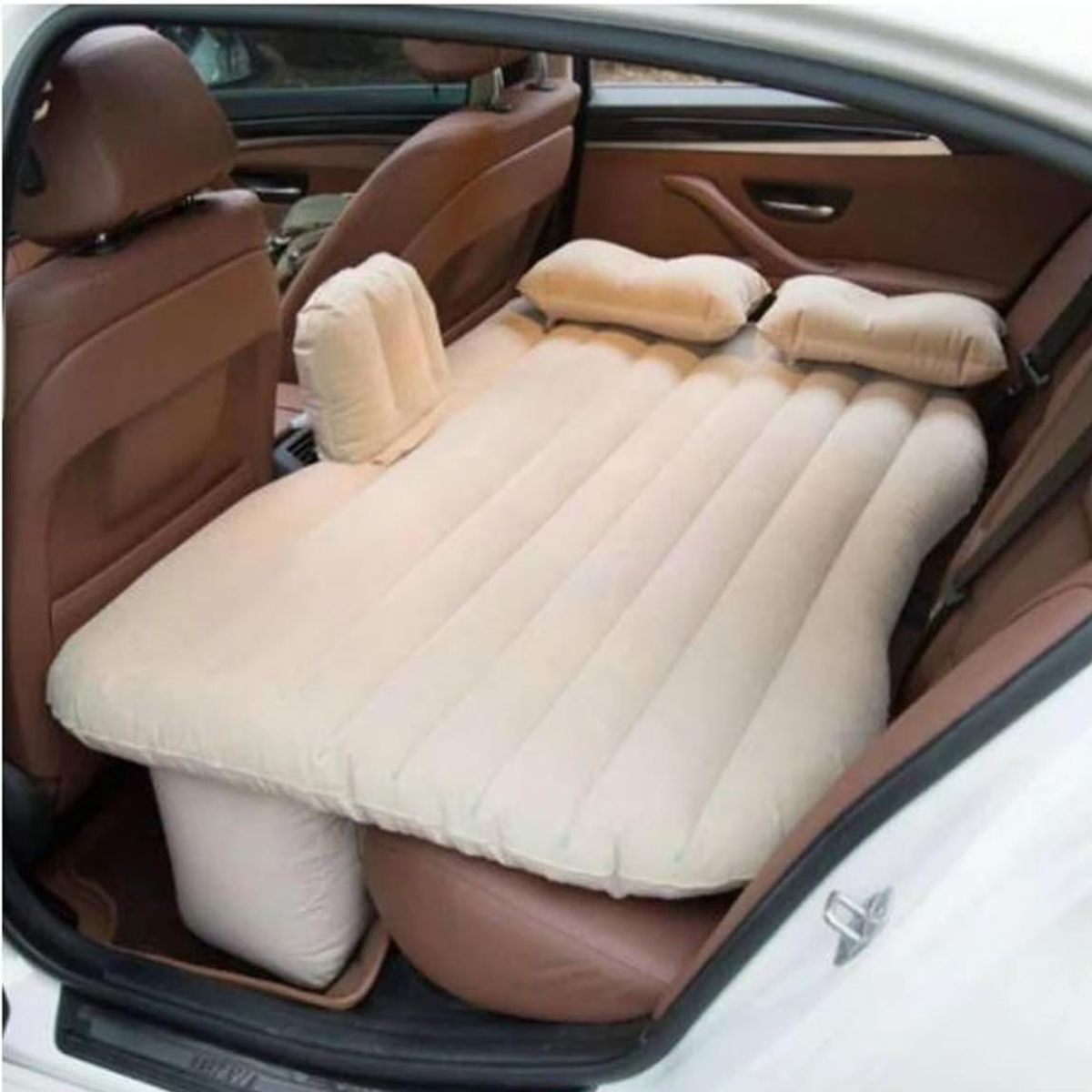 GENERICO - COLCHON INFLABLE PARA AUTO BEIGE