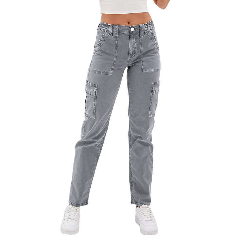 BLWOENS - Pantalones Largo vaqueros para mujeres - Gris