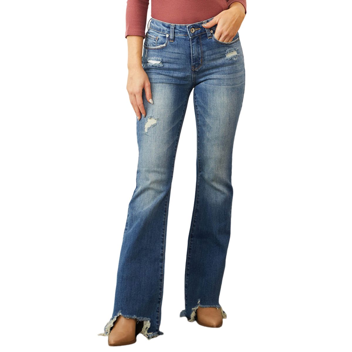 BLWOENS - Pantalones Largo vaqueros para mujeres - Azul