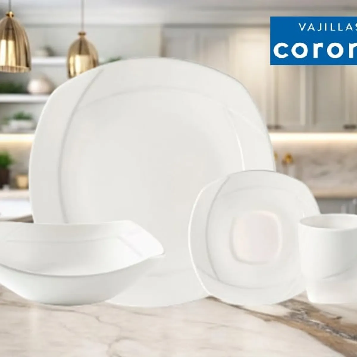 CORONA - Juego de Vajilla Luciana 16 Piezas Corona