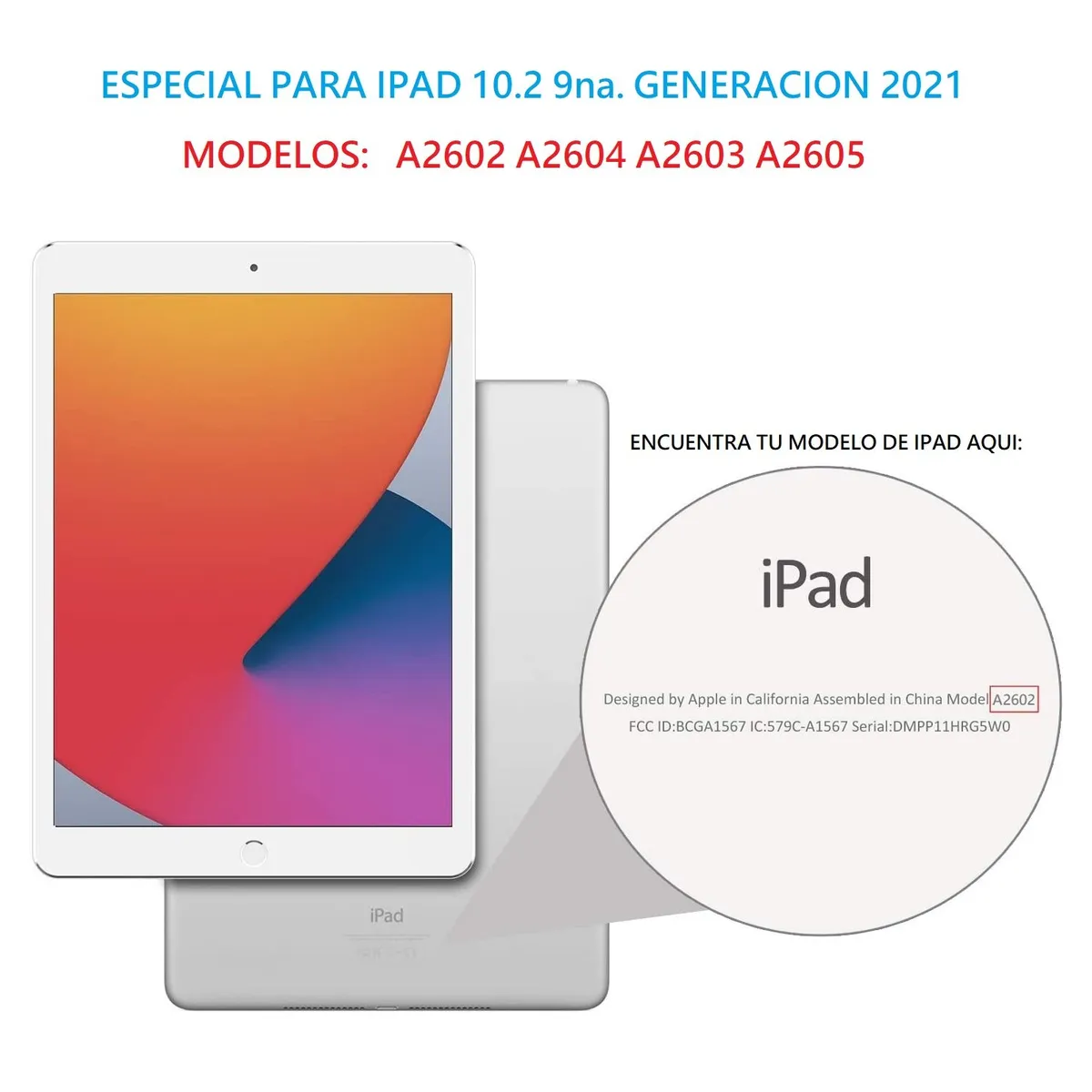 GENERICO - Mica para iPad 9na Gen 10.2 " + Lapiz Rosa A2602 A2603 A2604
