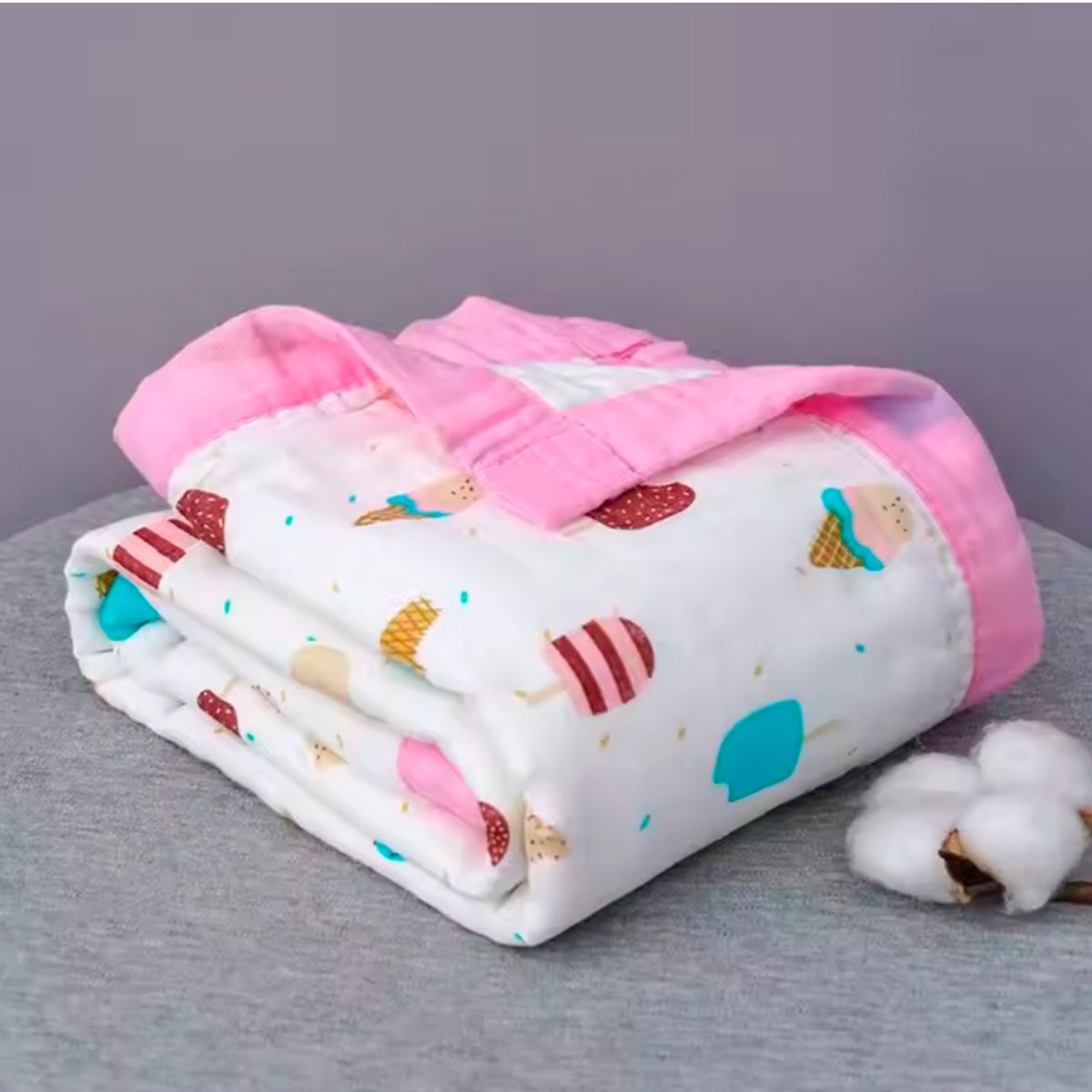 GENERICO - Manta de Muselina para Bebé 100% Algodón 6 Capas