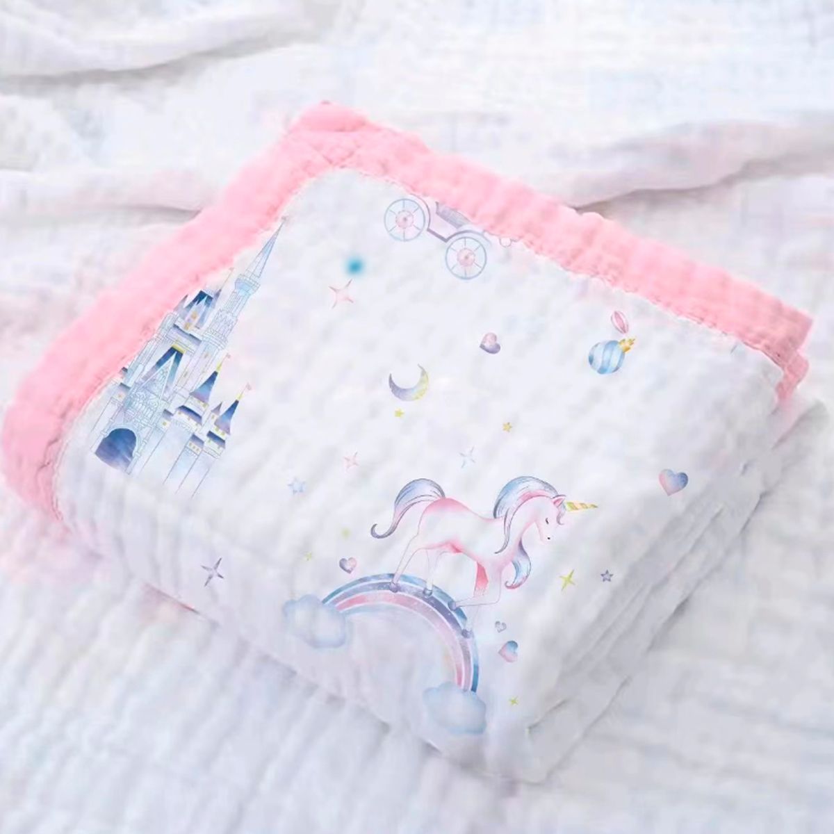 GENERICO - Manta de Muselina para Bebé 100% Algodón 6 Capas